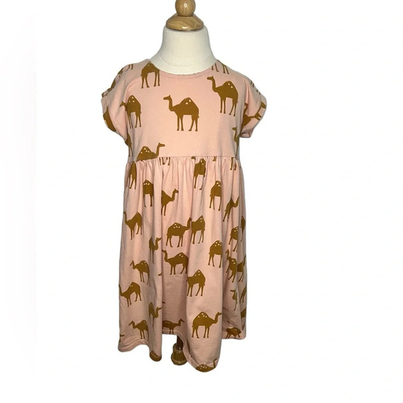 Tea collection pink camel print dress sz 8 - Picture 1 of 2